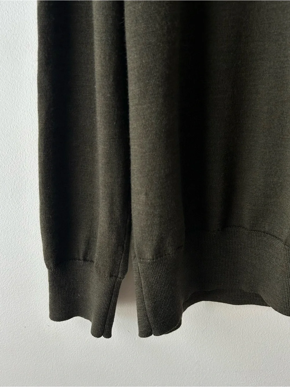 Brooks Brothers Italian Yarn Merino Wool Pullover Sweater Dark Olive Green XL